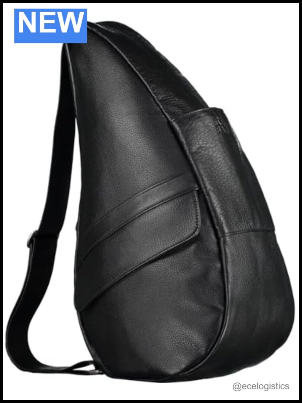 AmeriBag 19" Leather Crossbody Sling Bag Ergonomic